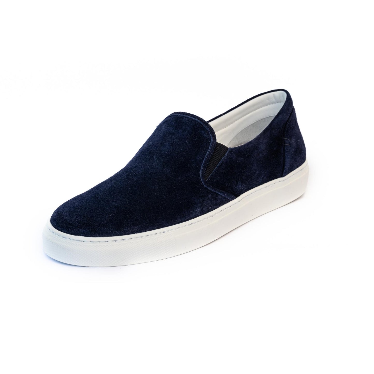 Blue suede sneakers