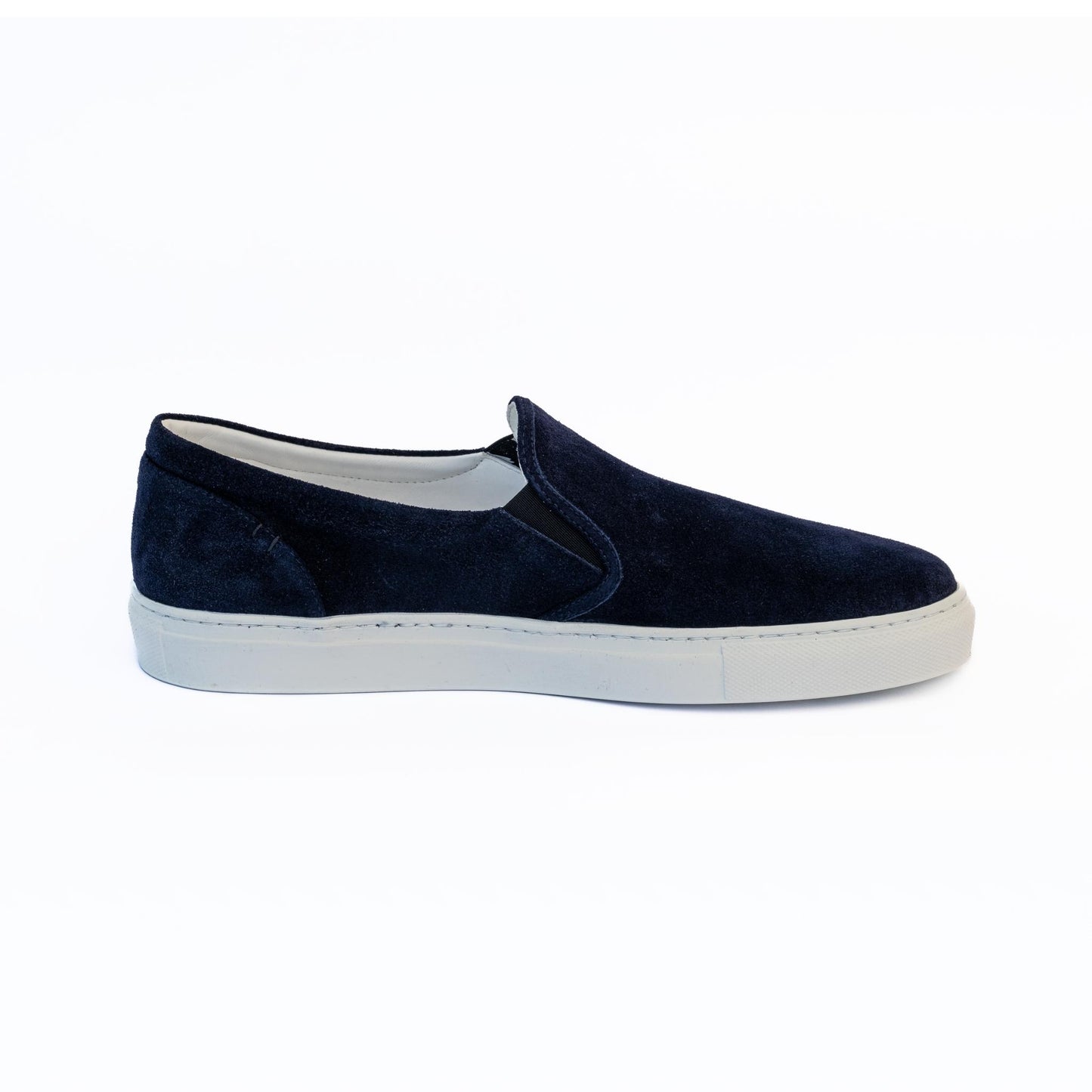 Blue suede sneakers